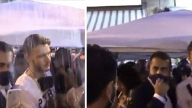 Gavettone sul ministro degli Esteri Luigi Di Maio.