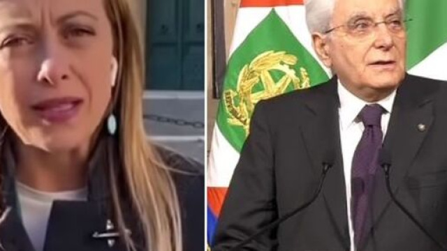 Giorgia Meloni e Sergio Mattarella.