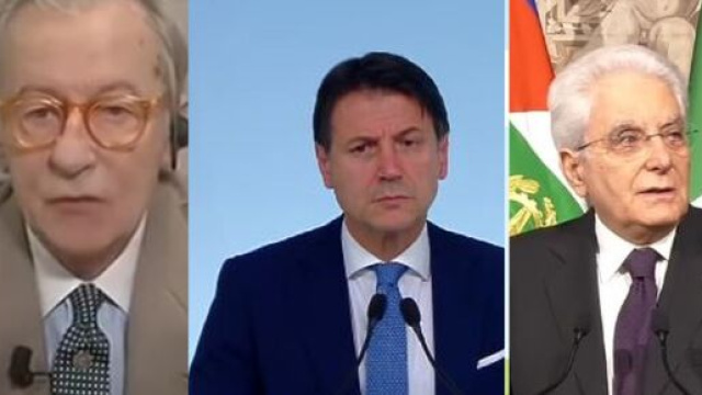 Vittorio Feltri, Giuseppe Conte, Sergio Mattarella.