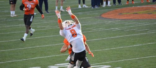 Braxton Berrios scored his first NFL touchdown on Sunday. [Image Source: Flickr | fanspeak]