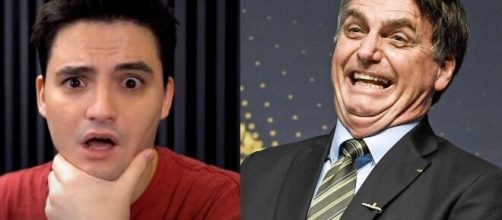 Felipe Neto e Jair Bolsonaro. (Arquivo Blasting News)