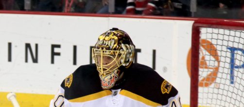 Tuukka Rask of the Boston Bruins. [Image Source: Lisa Gansky/Wikimedia Commons]