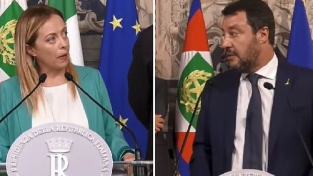 Giorgia Meloni e Matteo Salvini.