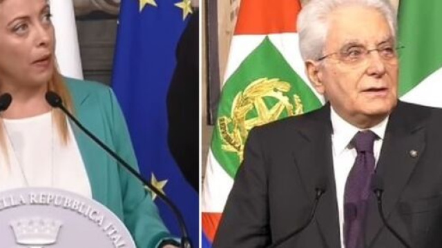 Giorgia Meloni e Sergio Mattarella.