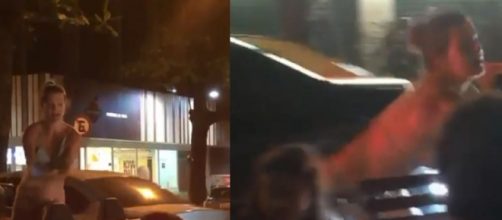 Desfile de biqu&iacute;ni no Leblon termina em briga (Reprodu&ccedil;&atilde;o/Redes Sociais)