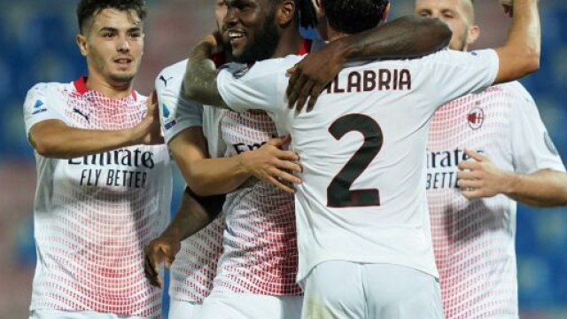 Il Milan vince anche a Crotone. In Gol Kessi&egrave; su Rigore e Brahim Diaz. Infortunio per Rebic. Immagine di ACMilan.com
