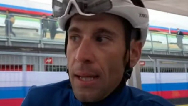 Vincenzo Nibali al termine dei mondiali di Imola.