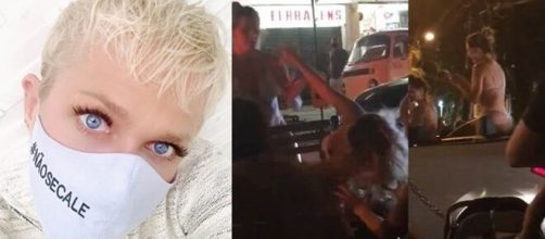 Xuxa comenta barraco do Leblon nas redes sociais. (Fotomontagem)