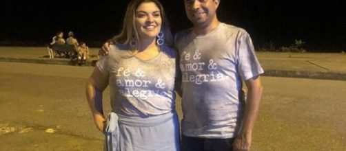 Luana, nora de Flordelis, com o marido Wagner. (Reprodu&ccedil;&atilde;o/Redes Sociais)