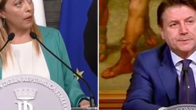 Giorgia Meloni e Giuseppe Conte.