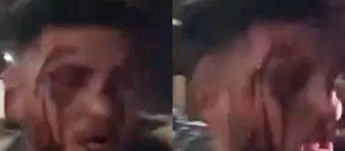 Capturas de pantalla del video protagonizado por Omar Montes durante una pelea callejera