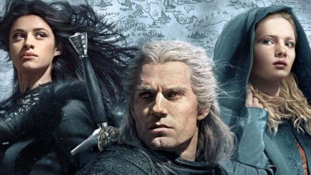 Yennefer, Geralt e Siri, i tre protagonisti della serie tv fantasy The Witcher, prodotta da Netflix.