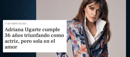 Las redes sociales se inundan de cr&iacute;ticas al titular machista sobre la vida amorosa de Adriana Ugarte