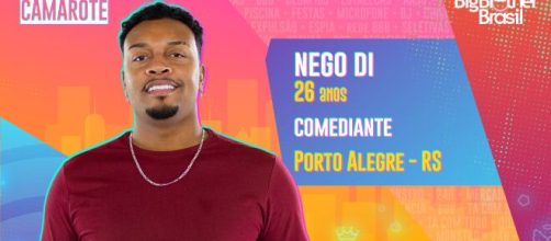 Nego Di &eacute; participante do 'BBB21'. (Reprodu&ccedil;&atilde;o/TV Globo)