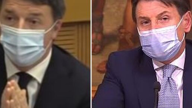 Matteo Renzi e Giuseppe Conte.