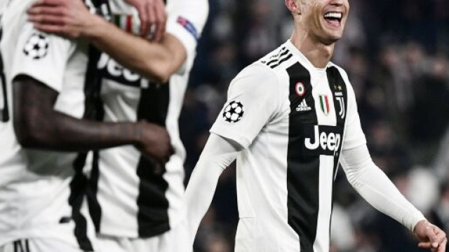 Cristiano Ronaldo e un'esultanza della Juventus.