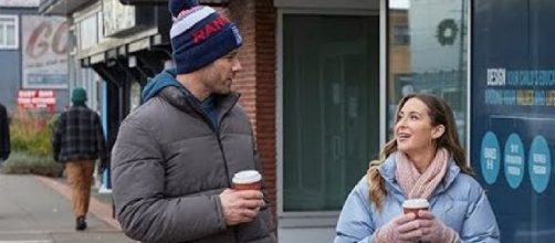 On location with Alexa PenaVega and Luke Macfarlane in 'Taking a Shot at Love' (&copy;Hallmark Channel/YouTube Screencap)