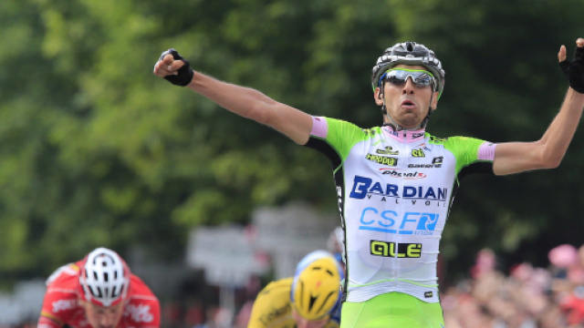 La vittoria di Stefano Pirazzi a Vittorio Veneto nel Giro d'Italia 2014.