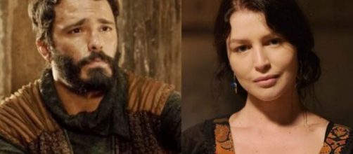 Jud&aacute; e Muriel em 'G&ecirc;nesis' (Fotomontagem/Reprodu&ccedil;&atilde;o/Record TV)