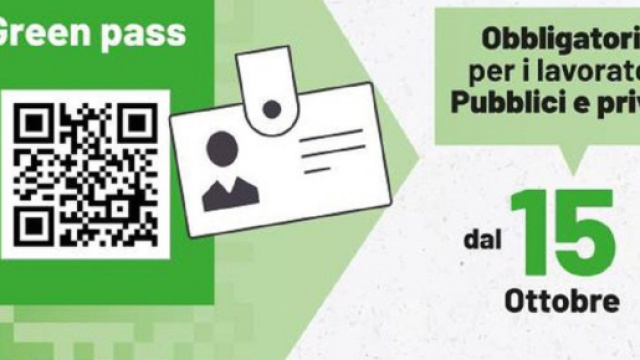 Green Pass obbligatorio per dipendenti pubblici e privati dal 15 ottobre.