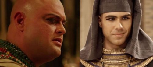 Adurr&aacute; e Jos&eacute; em 'G&ecirc;nesis' (Fotomontagem/Reprodu&ccedil;&atilde;o/Record TV)