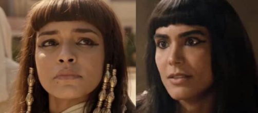 Kamesha e Adja em 'G&ecirc;nesis' (Fotomontagem/Reprodu&ccedil;&atilde;o/Record TV)