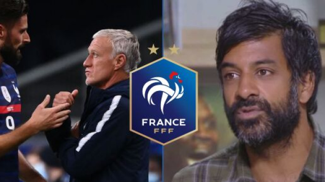 Vikash Dhorasoo d&eacute;zingue 'l'ingrat' Olivier Giroud (capture Youtube et montage photo)