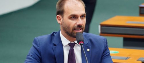 Eduardo Bolsonaro recebe cr&iacute;tica da oposi&ccedil;&atilde;o (C&acirc;mara dos Deputados/Pablo Valadares)