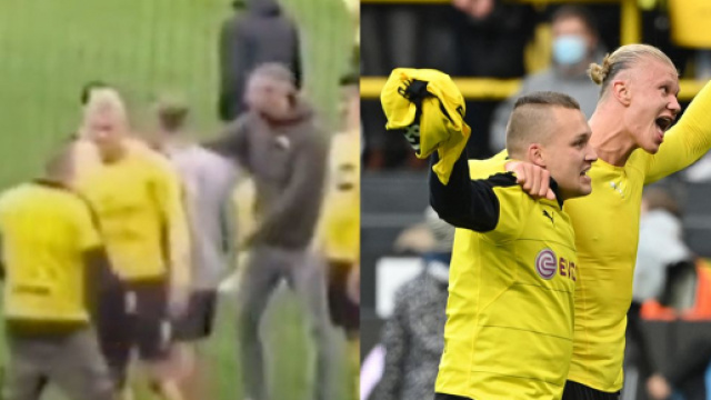 Haaland a r&eacute;gal&eacute; un fan du Borussia Dortmund. (Cr&eacute;dit Twitter)