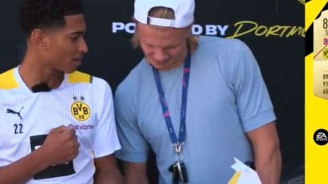 Erling Haaland d&eacute;go&ucirc;t&eacute; par la note de Kylian Mbapp&eacute;. (cr&eacute;dit twitter)