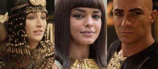 Merianat, kamesha e Jos&eacute; em 'G&ecirc;nesis' (Fotomontagem/Reprodu&ccedil;&atilde;o/Record TV)