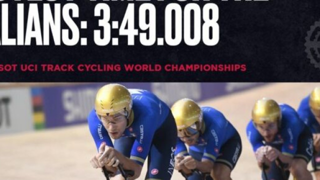 Filippo Ganna e compagni impegnati ai Mondiali di ciclismo.