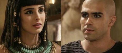 Asenate e Jos&eacute; em 'G&ecirc;nesis'. (Fotomontagem)