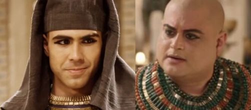 Jos&eacute; e Adurr&aacute; em 'G&ecirc;nesis'. (Reprodu&ccedil;&atilde;o/RecordTV)