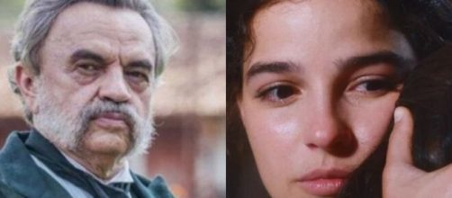 Eudoro e Pilar em 'Nos Tempos do Imperador' (Fotomontagem/Reprodu&ccedil;&atilde;o/TV Globo)