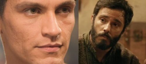 On&atilde; e Jud&aacute; em 'G&ecirc;nesis' (Fotomontagem/Reprodu&ccedil;&atilde;o/Record TV)