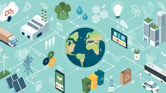 Sostenibilit&agrave; e tecnologia, connubio rappresentato dall'immagine.