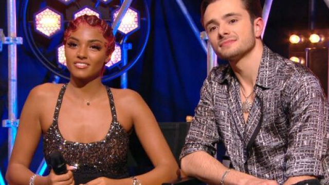 La chanteuse Wejdene accompagn&eacute;e de son danseur Samuel Texier dans DALS - Source : capture d'&eacute;cran, Twitter