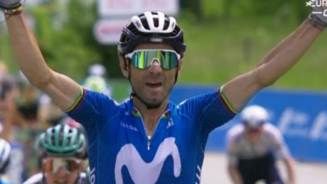 Alejandro Valverde, la vittoria ottenuta al Giro del Delfinato.