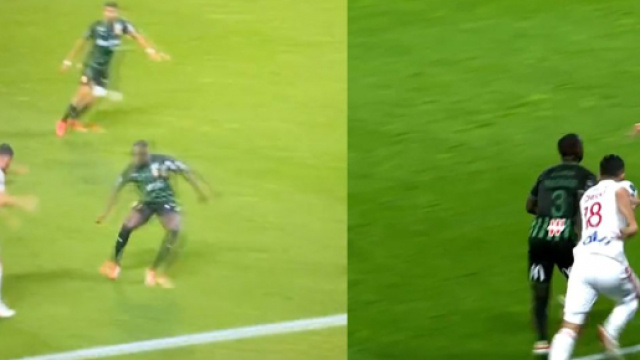 Cherki en feu contre le RC Lens en Ligue 1. (cr&eacute;dit Twitter)