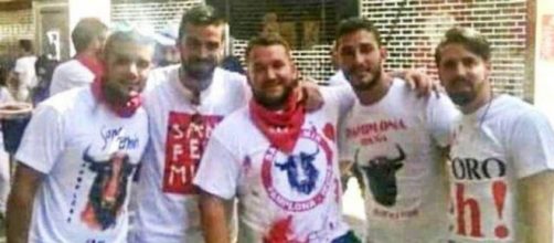 Los miembros de 'La Manada' en Pamplona (RRSS)