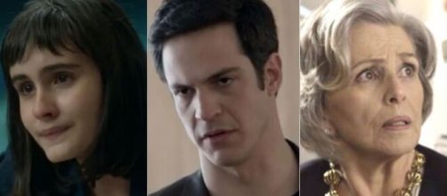 Bebeth, Eric e Sabine em 'Pega Pega'. (Fotomontagem)