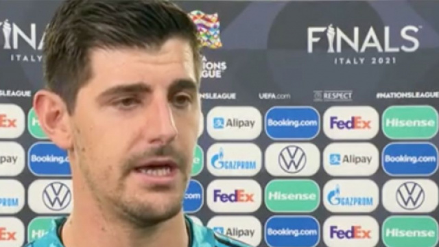 Thibaut Courtois d&eacute;&ccedil;u d'avoir perdu contre la France. (cr&eacute;dit RTL Info)