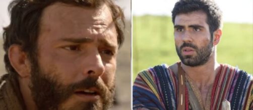 Jud&aacute; e Jos&eacute; em 'G&ecirc;nesis' (Fotomontagem/Reprodu&ccedil;&atilde;o/Record TV)