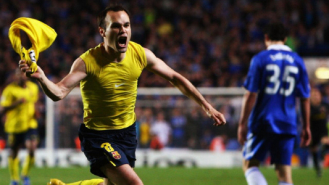 Andres Iniesta marque le but victorieux contre Chelsea &agrave; la derni&egrave;re minute - Source : capture d'&eacute;cran, Youtube