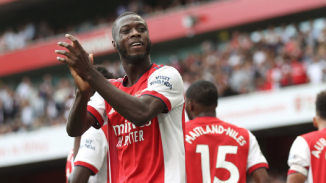Nicolas P&eacute;p&eacute;, giocatore dell'Arsenal.