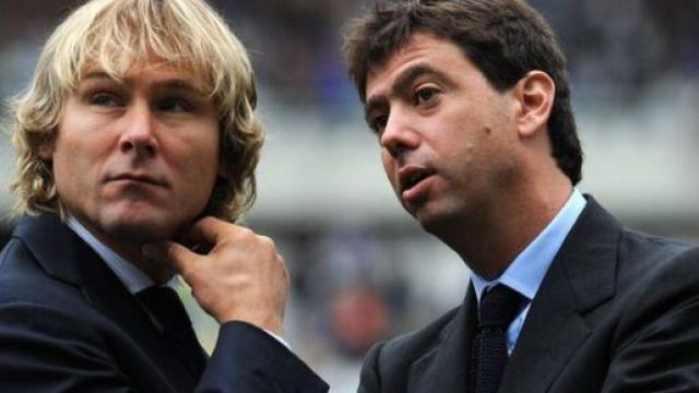 Pavel Nedved e Andrea Agnelli, presidente e vice-presidente della Juventus.