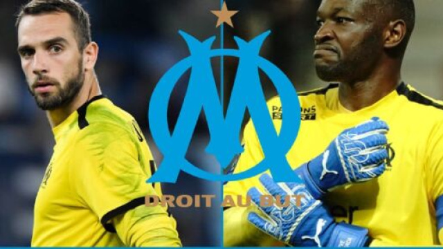 Steve Mandanda au plus mal, Pau Lopez sans piti&eacute; (captures YouTube et montage photo)