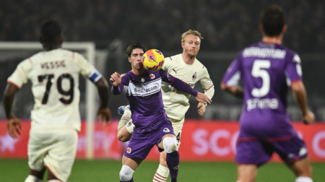 Il Milan crossa sotto i colpi di Vlahovic - foto di: acmilan.com