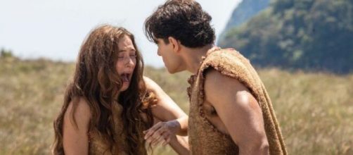 Eva e Ad&atilde;o em 'A B&iacute;blia' (Reprodu&ccedil;&atilde;o/Record TV)